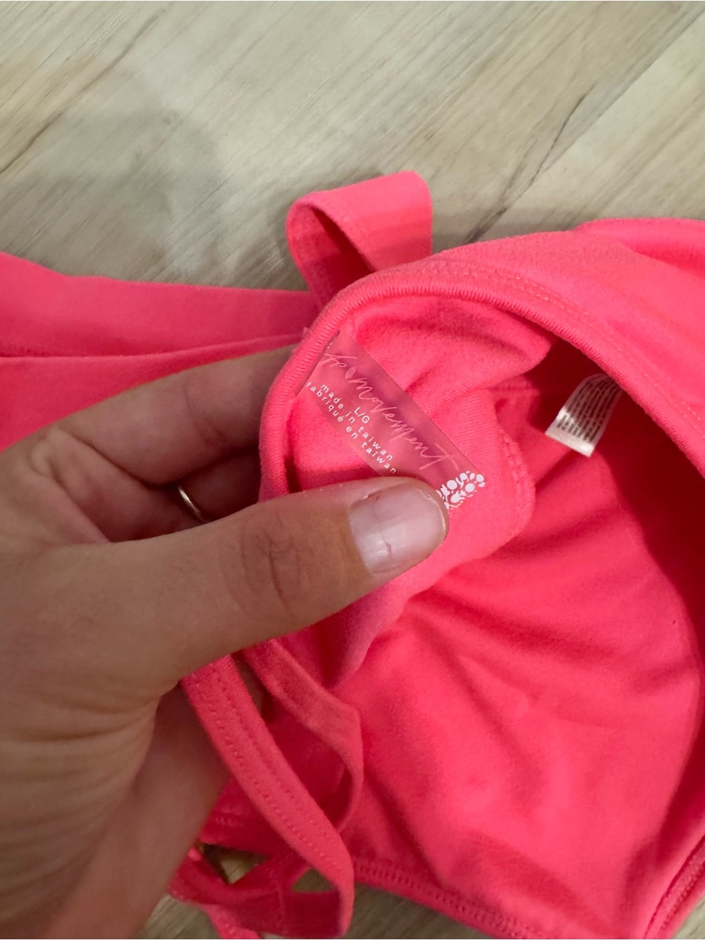Free People Movement Pink Cutout Sports Bra – Size Large - Picture 5 of 5